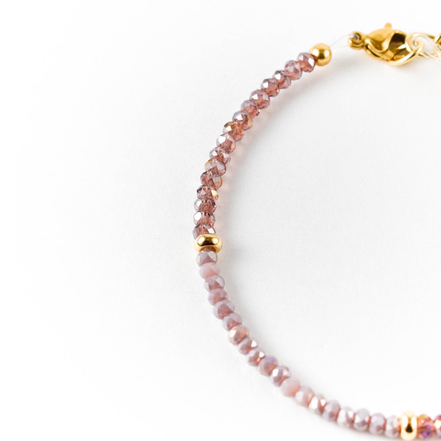 Iridescent Magenta Star Beaded Bracelet