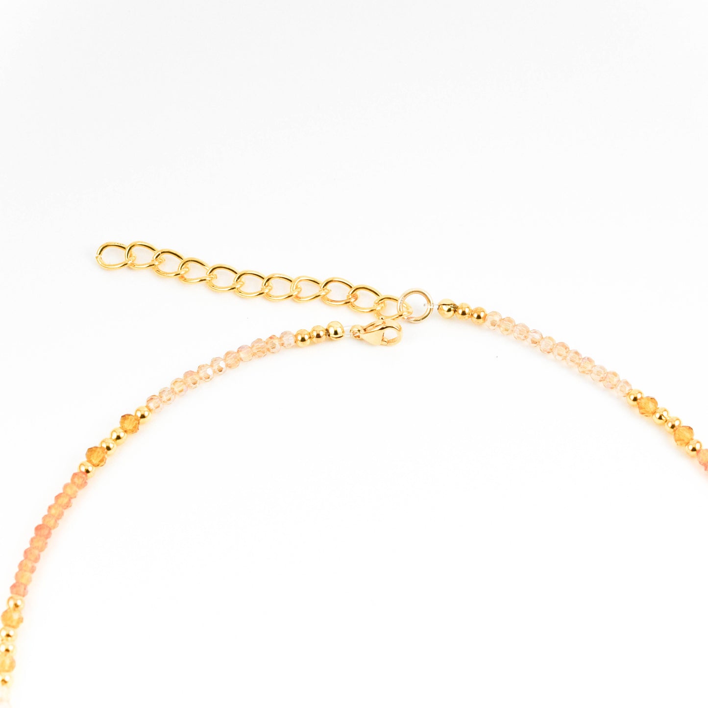 Deep peach Moon Necklace