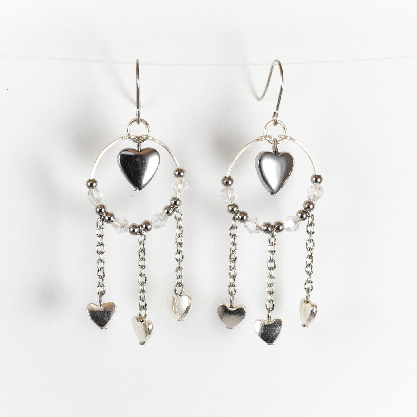 Silver Heart of Armor Earrings