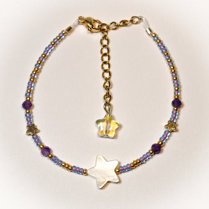 Amethyst Shell Bracelet