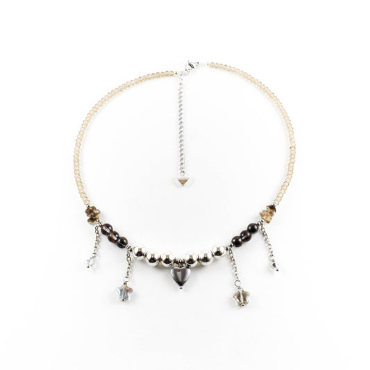 Silver Lovestruck Beaded Necklace