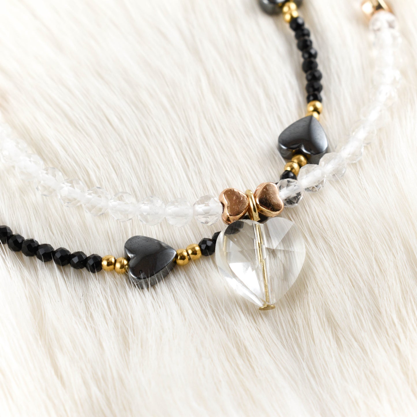 Princess of Hearts Clear Quartz Bracelet