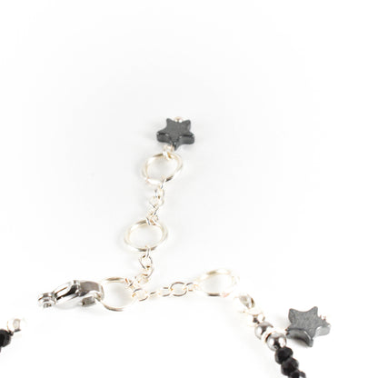 Black Star Beaded Bracelet