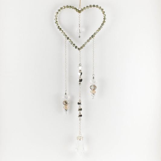 Silver Heart Sun-Catcher