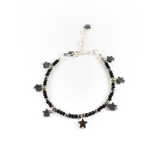Black Star Beaded Bracelet