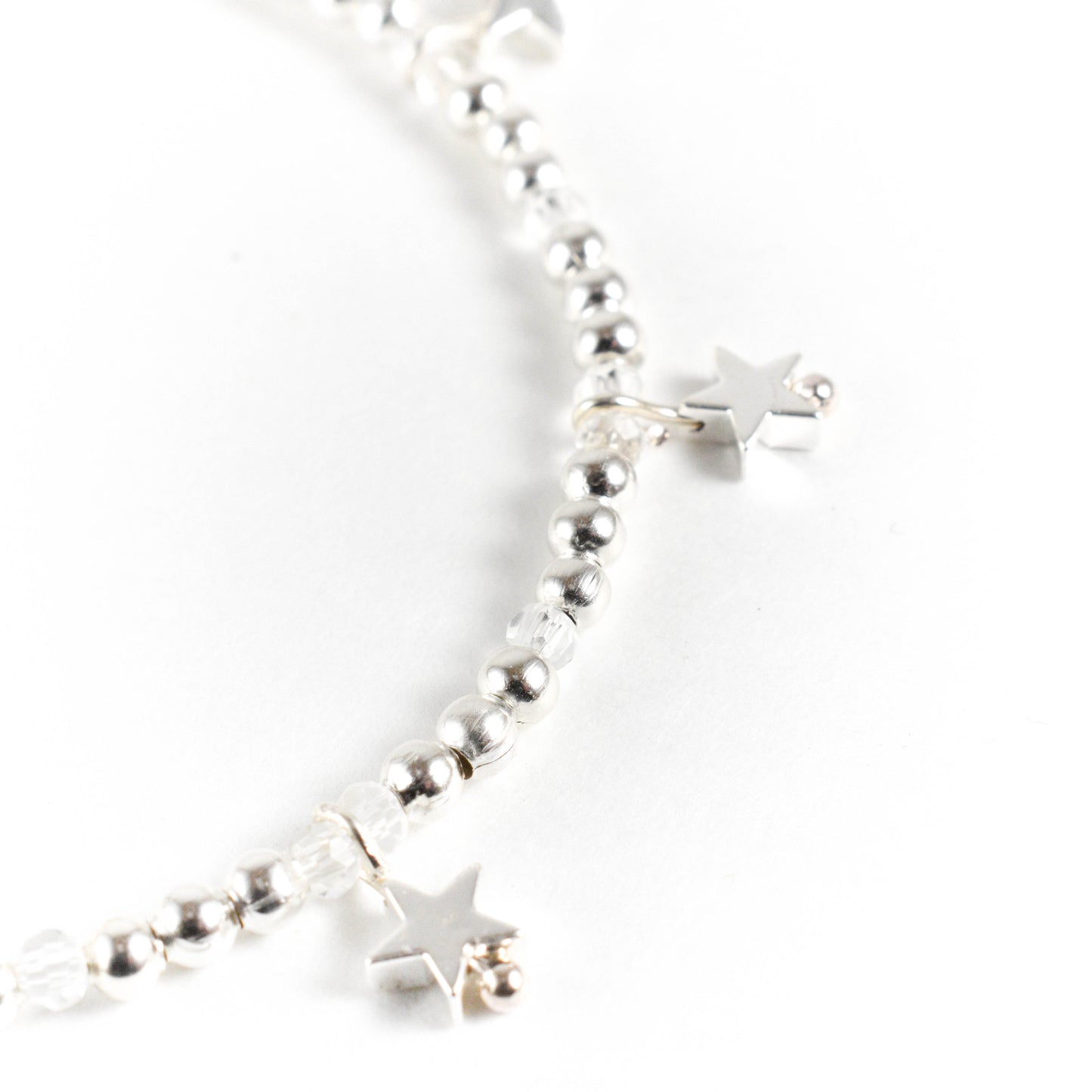 Silver Star Beaded Bracelet