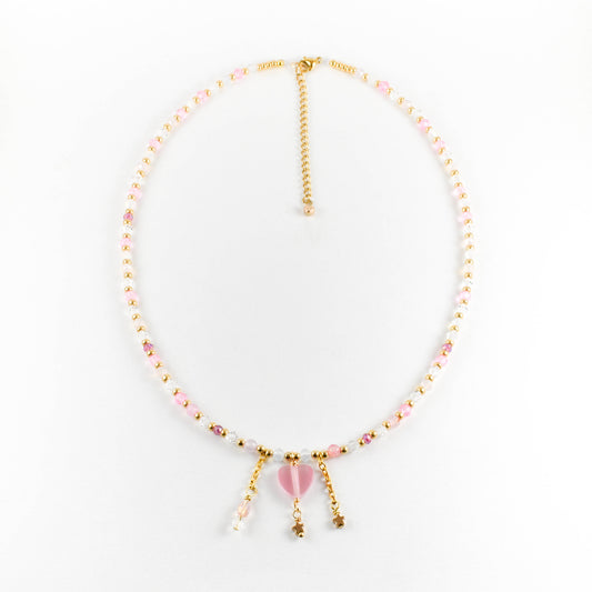 Princess of Hearts Beaded Necklace