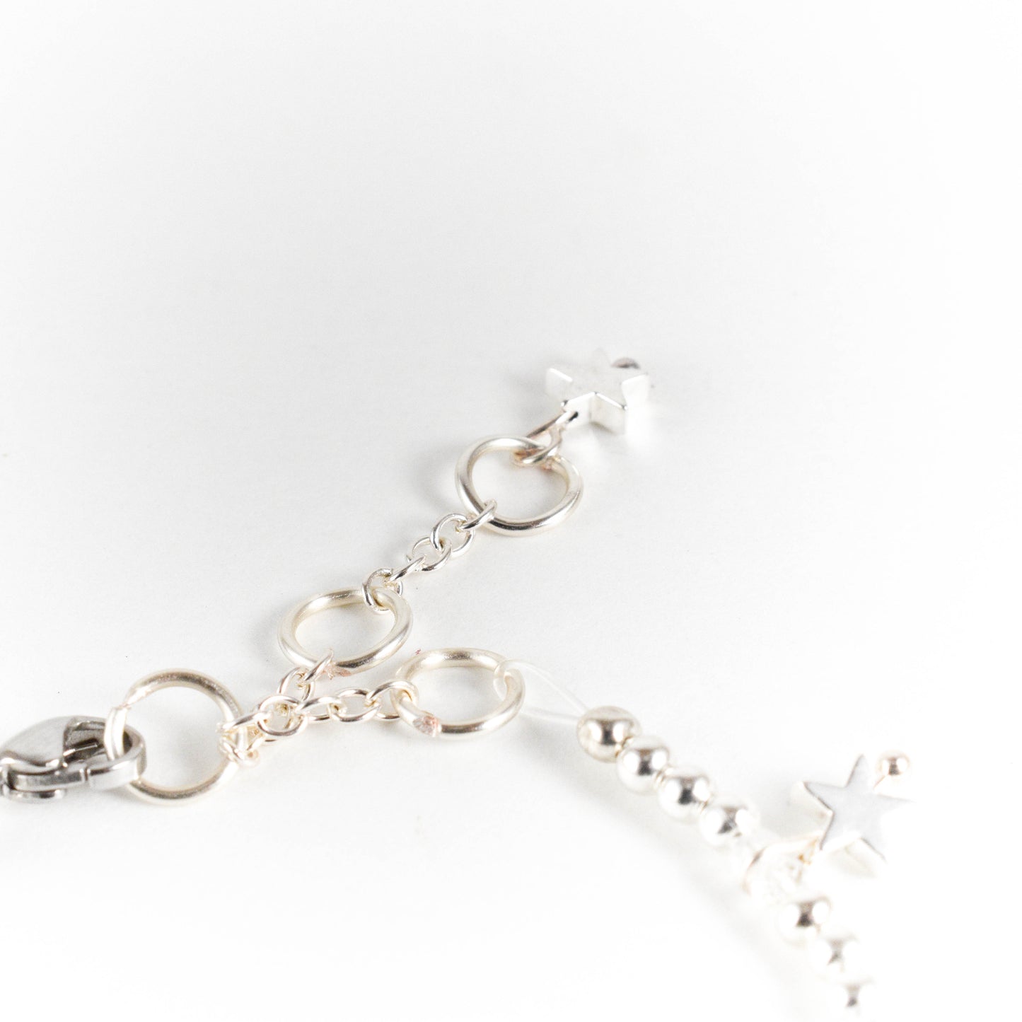 Silver Star Beaded Bracelet