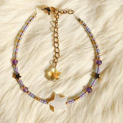 Amethyst Shell Bracelet