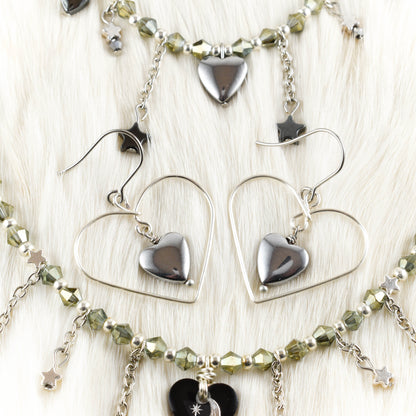 Silver Heartstruck Earrings