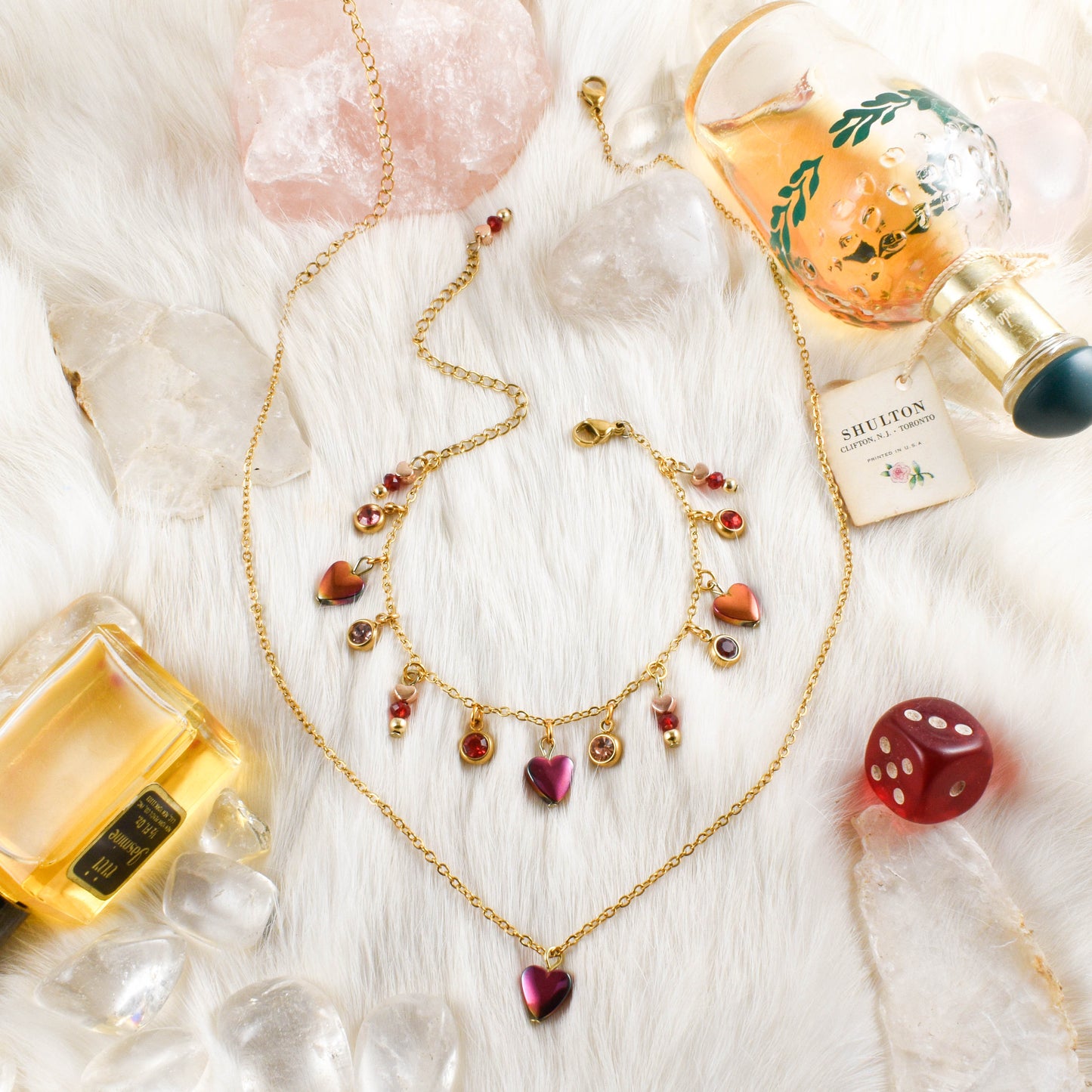 BE MINE Golden Beaded Bracelet