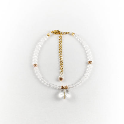 Princess of Hearts Clear Quartz Bracelet