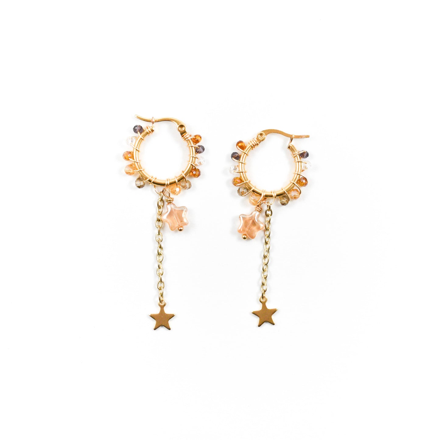 Iridescent Star Earrings