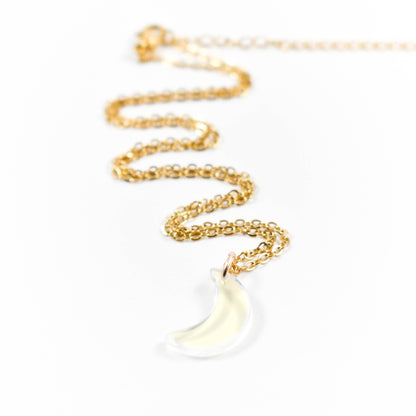 Golden Opalite Moon Necklace