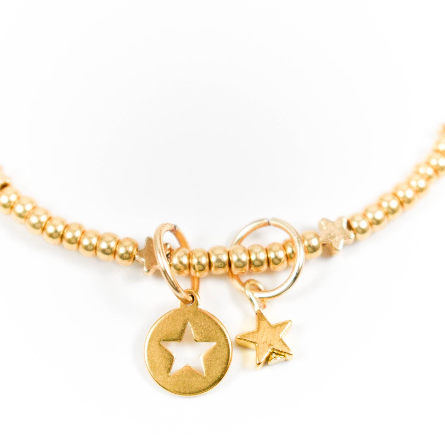 Golden Hematite Star Beaded Bracelet