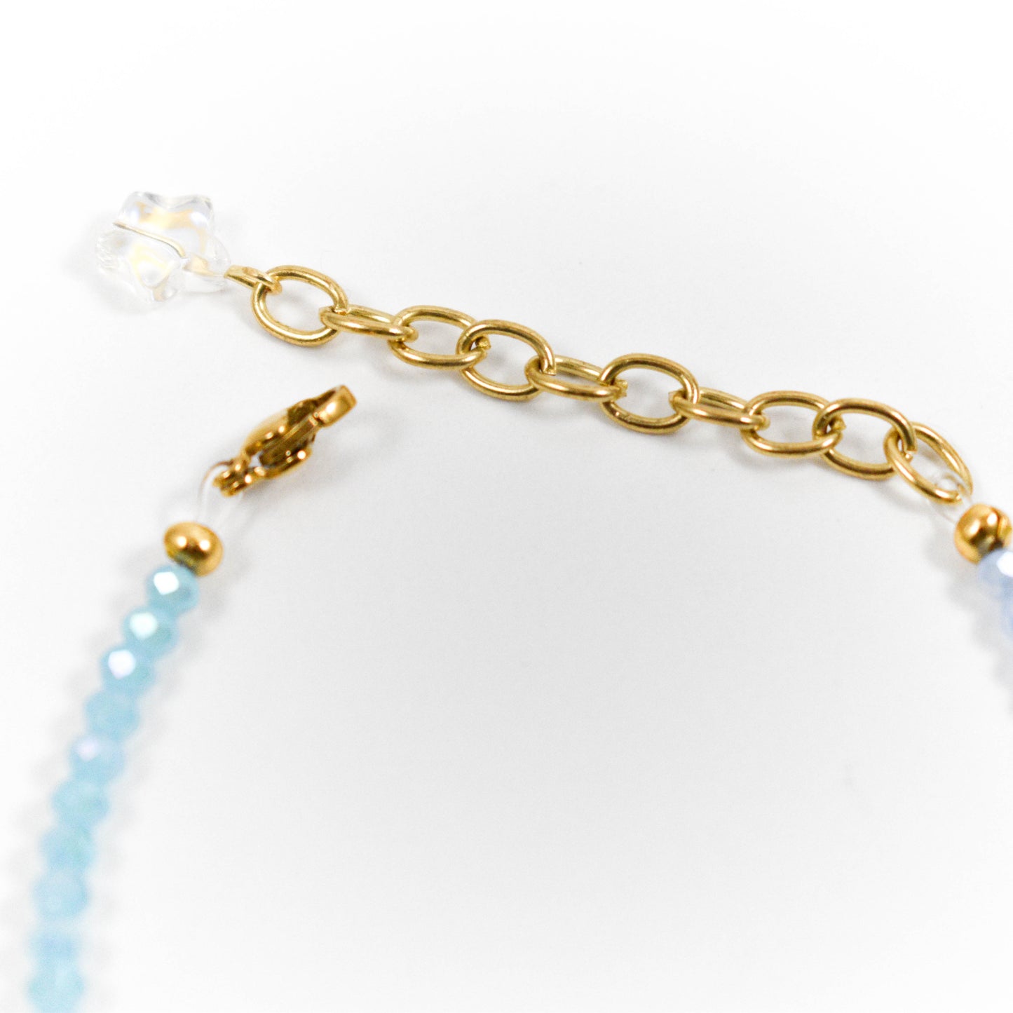 Iridescent Indigo Star Beaded Bracelet