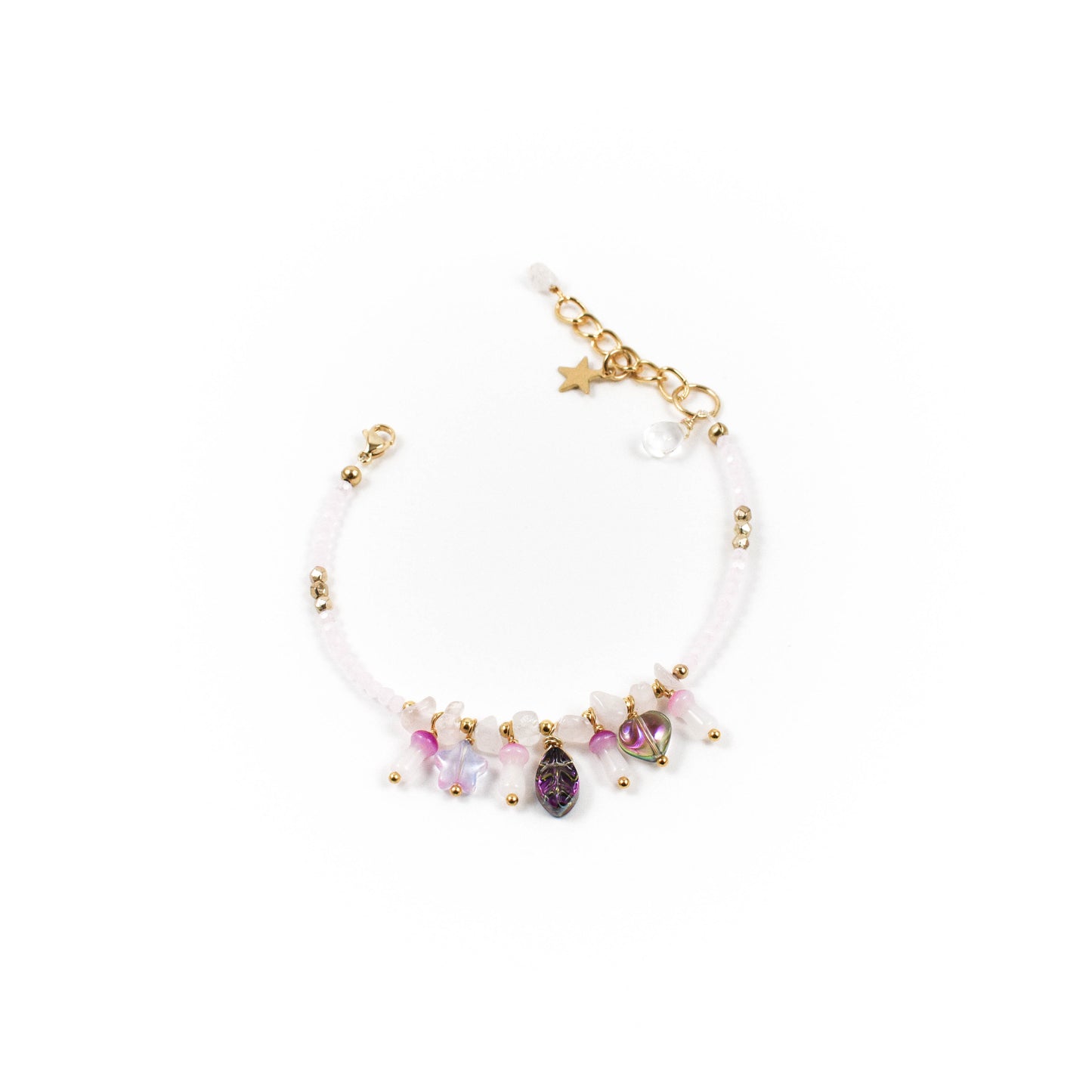 Rose Quartz Charm Bracelet