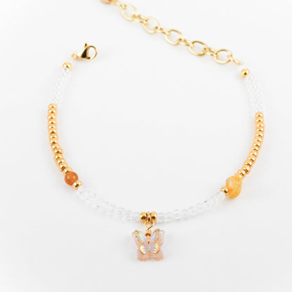 Carnelian Butterfly Bracelet
