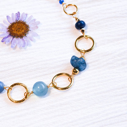 Deep Blue Crystal Link Bracelet