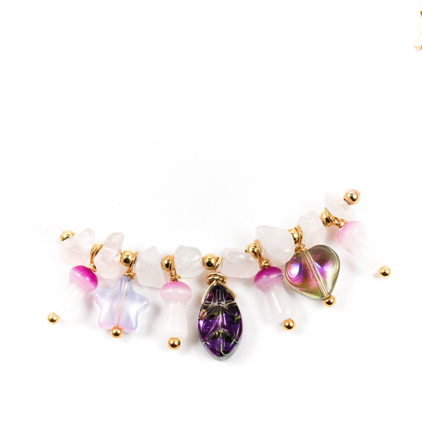 Rose Quartz Charm Bracelet