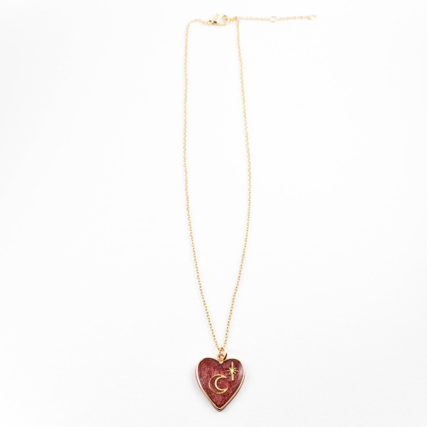 Antique ruby Heart Necklace