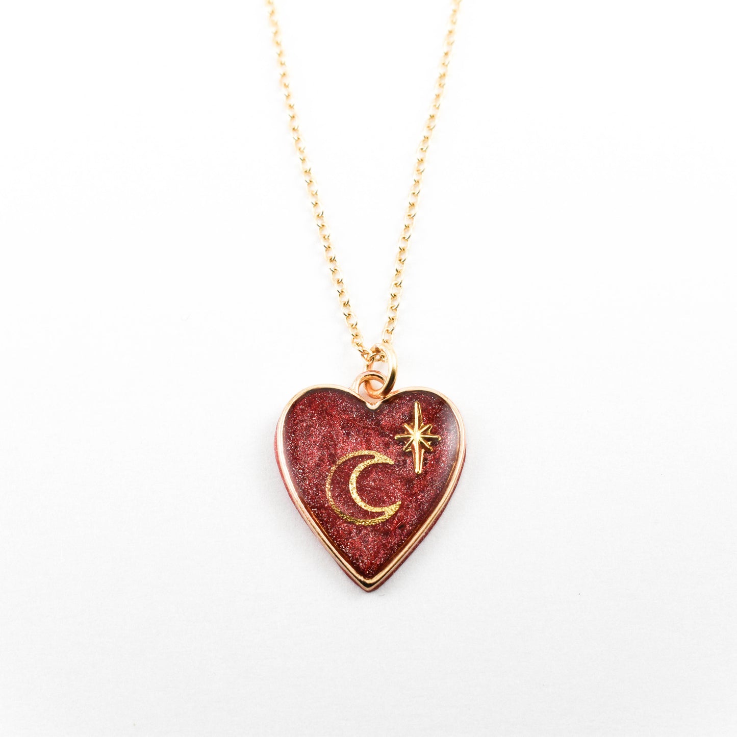 Antique ruby Heart Necklace