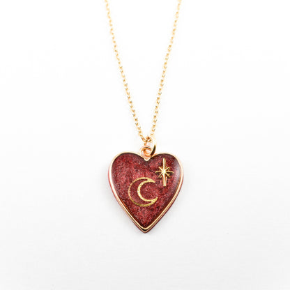 Antique ruby Heart Necklace