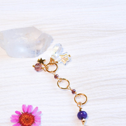 Mauve Crystal Link Bracelet