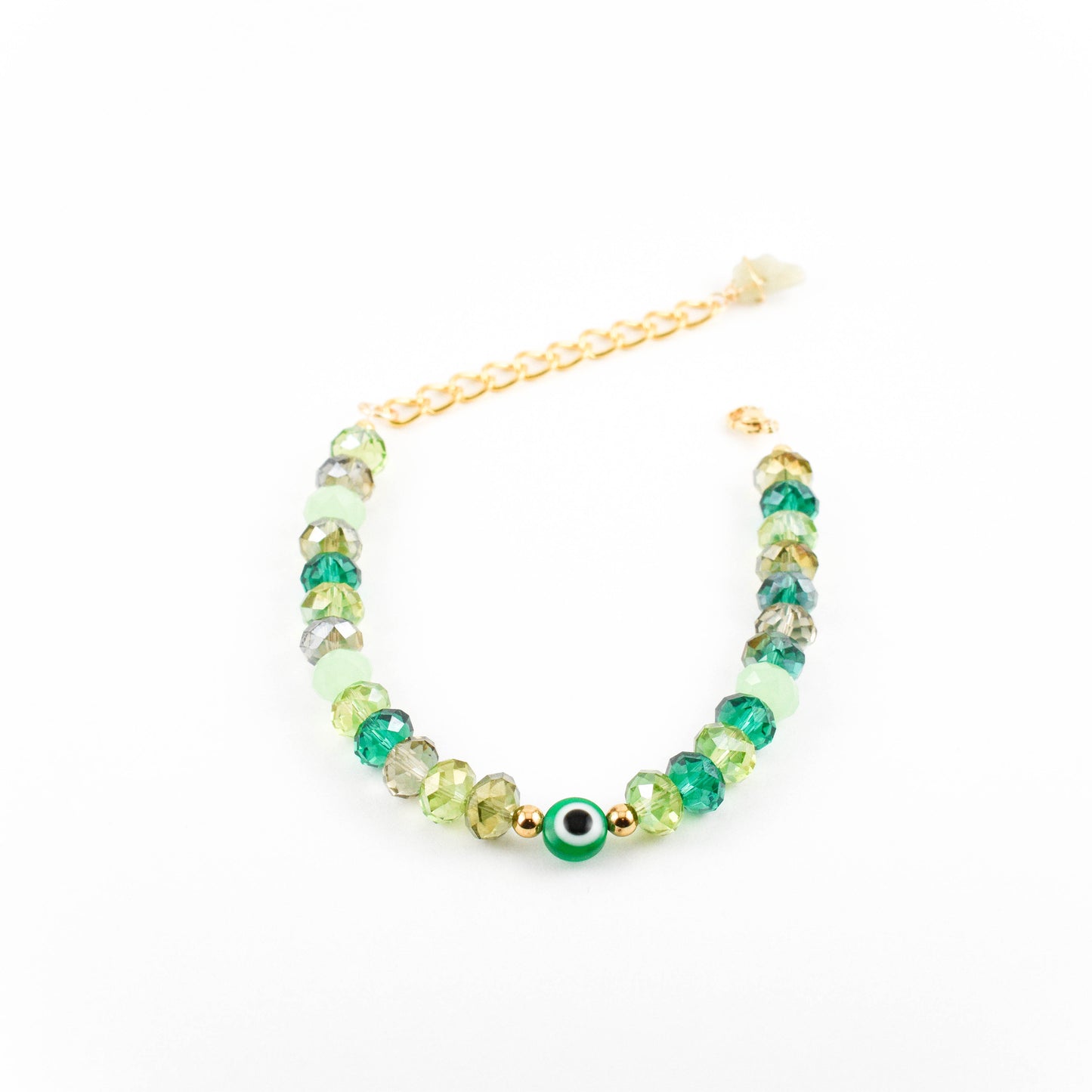 Mountain Meadow Green Evil eye Bracelet