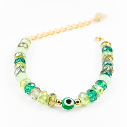 Mountain Meadow Green Evil eye Bracelet