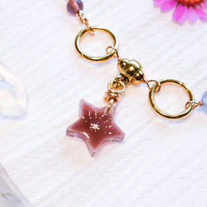 Mauve Crystal Link Bracelet